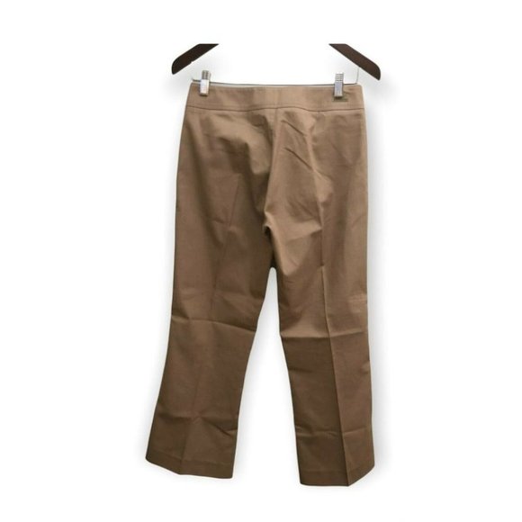 Esprit 90s Womens Flare Leg Slit Hem Pants  Low Cut Tan Size 6 - Picture 2 of 9